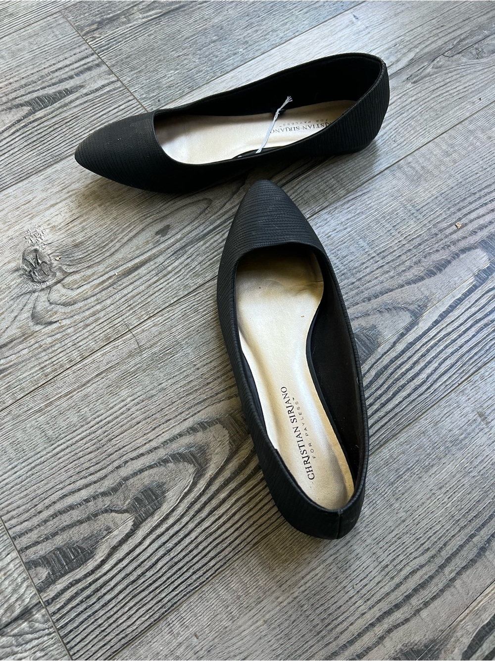 Christian Siriano Black Pointed Toe Flats